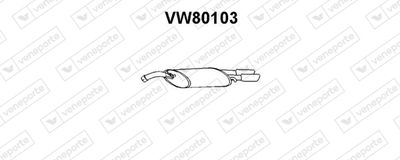 VW80103 VENEPORTE Глушитель выхлопных газов конечный