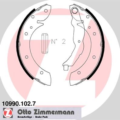 109901027 ZIMMERMANN Комплект тормозных колодок