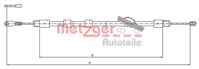 109439 METZGER Тросик, cтояночный тормоз
