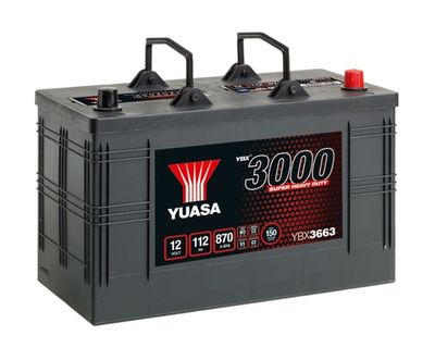 YBX3663 YUASA Стартерная аккумуляторная батарея