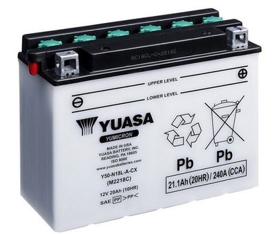 Y50N18LACX YUASA Стартерная аккумуляторная батарея