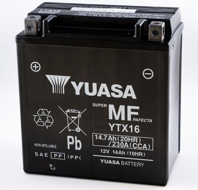 YTX16 YUASA Стартерная аккумуляторная батарея