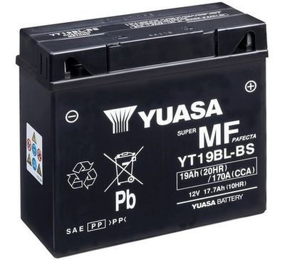 YT19BLBS YUASA Стартерная аккумуляторная батарея