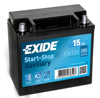 EK151 EXIDE Стартерная аккумуляторная батарея