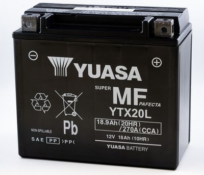 YTX20L YUASA Стартерная аккумуляторная батарея