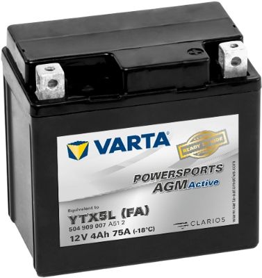 504909007A512 VARTA Стартерная аккумуляторная батарея
