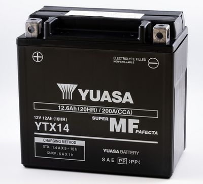 YTX14 YUASA Стартерная аккумуляторная батарея