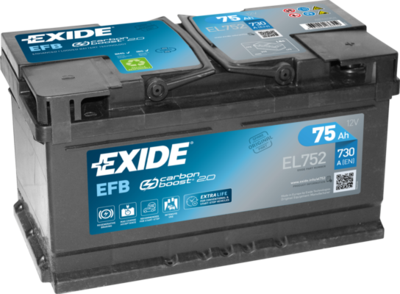 EL752 EXIDE Стартерная аккумуляторная батарея