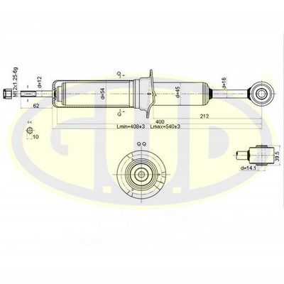 GSA341340 G.U.D. Амортизатор
