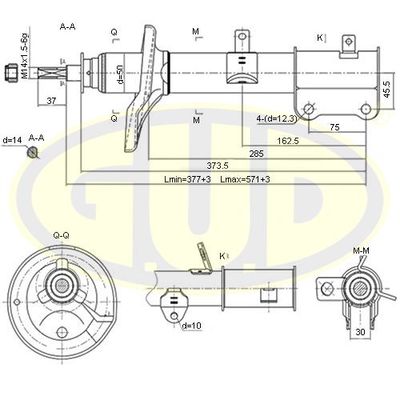 GSA333117 G.U.D. Амортизатор