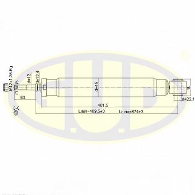 GSA344362 G.U.D. Амортизатор