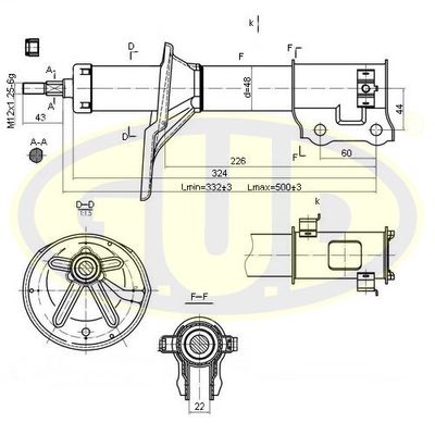 GSA333366 G.U.D. Амортизатор
