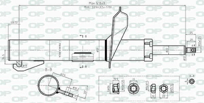 SAB840331 OPEN PARTS Амортизатор