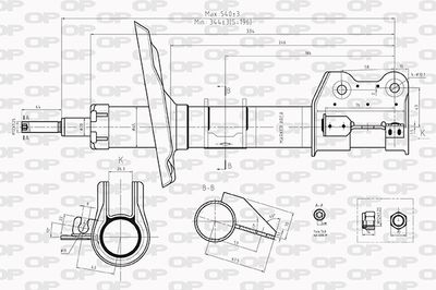 SAB801331 OPEN PARTS Амортизатор