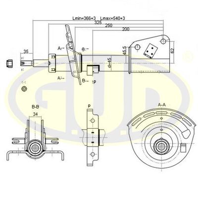 GSA333717 G.U.D. Амортизатор