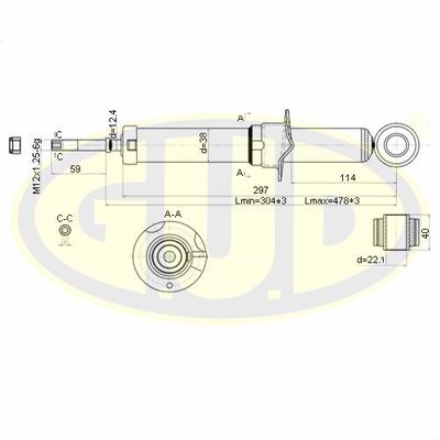 GSA341322 G.U.D. Амортизатор