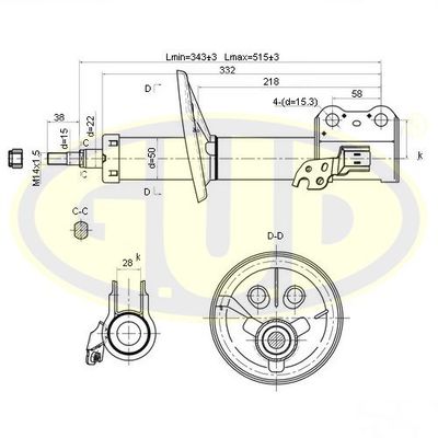 GSA334173 G.U.D. Амортизатор