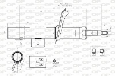 SAB818431 OPEN PARTS Амортизатор