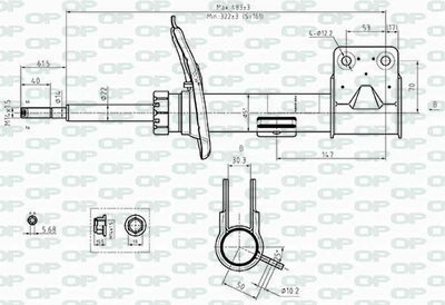 SAB848231 OPEN PARTS Амортизатор