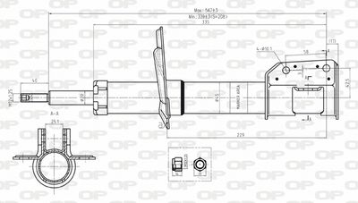 SAB800131 OPEN PARTS Амортизатор