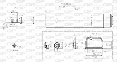 SAB813531 OPEN PARTS Амортизатор