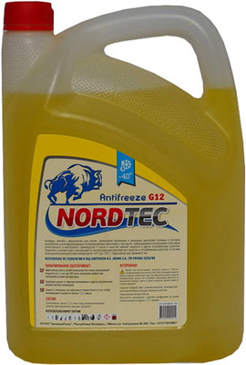 Антифриз Nordtec G12 -40°C желтый 5кг