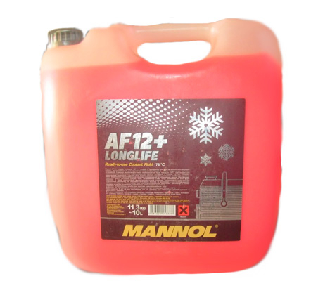 Антифриз Mannol Longlife Antifreeze AF12+ -75°C 10л