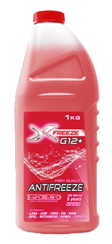 Антифриз X-Freeze G12+ -40°С готовый 1 кг