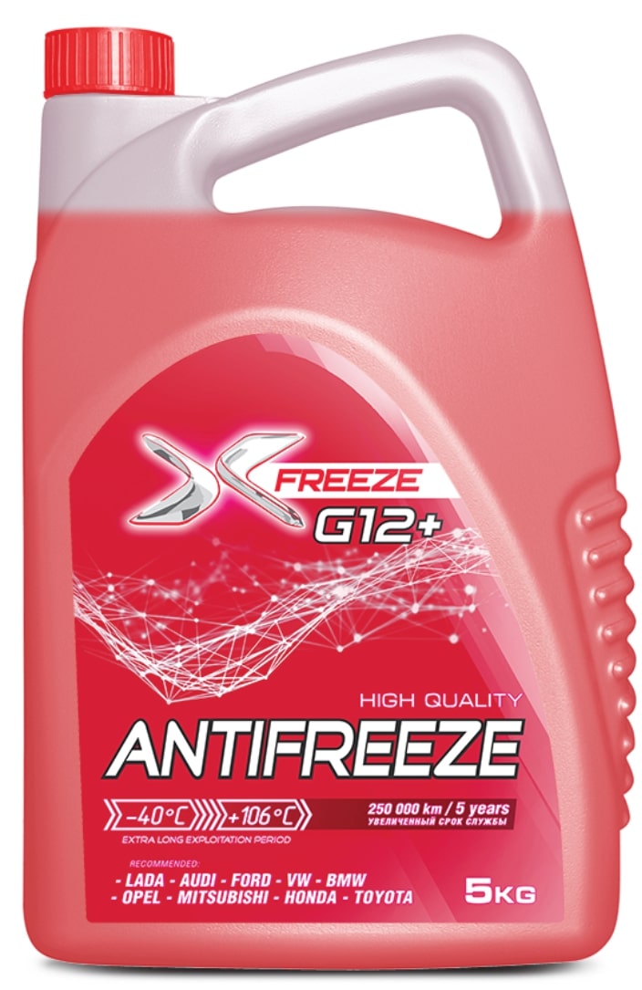 Антифриз X-Freeze G12+ -40°С готовый 5 кг