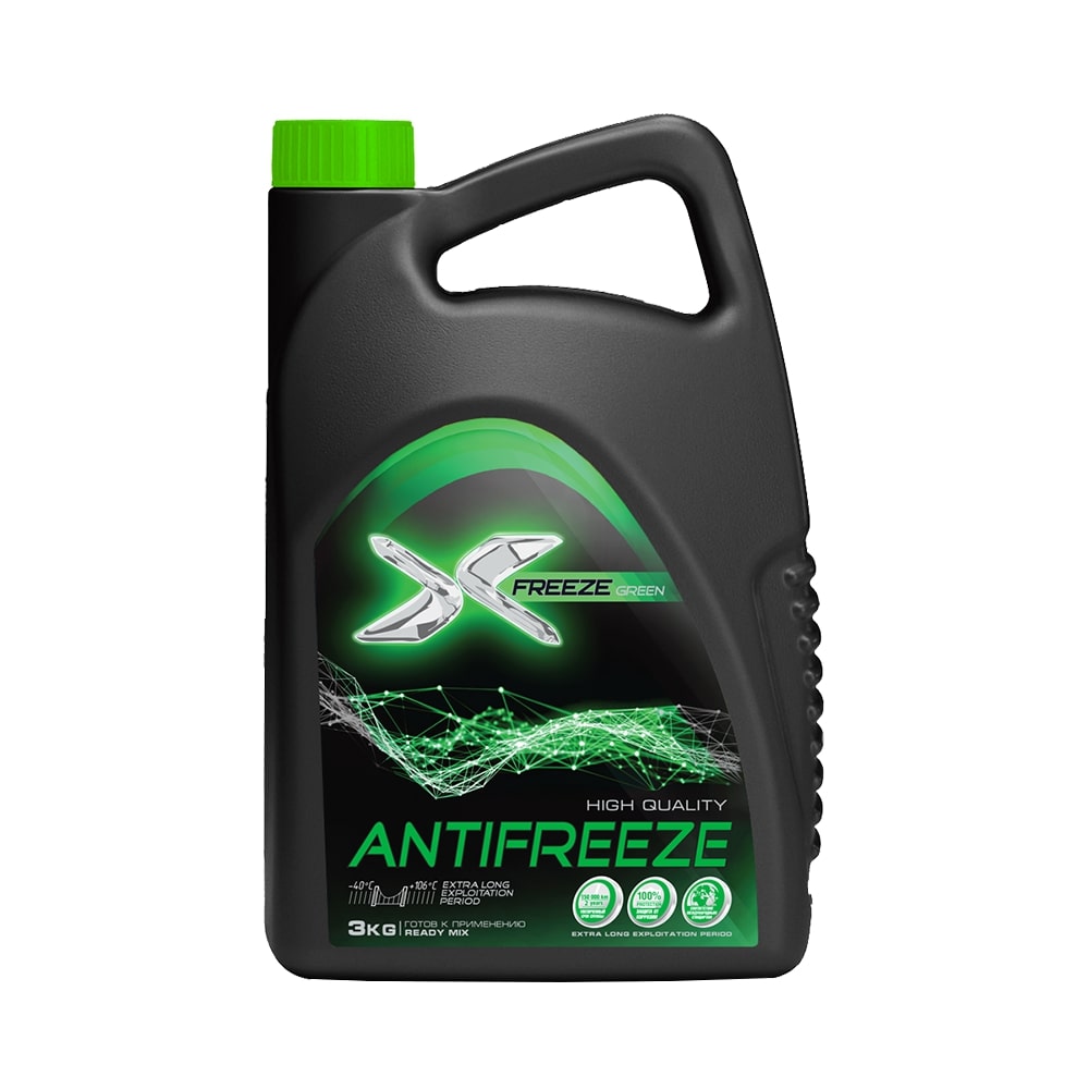 Антифриз  X-Freeze Green G11 -40°С готовый 3 кг