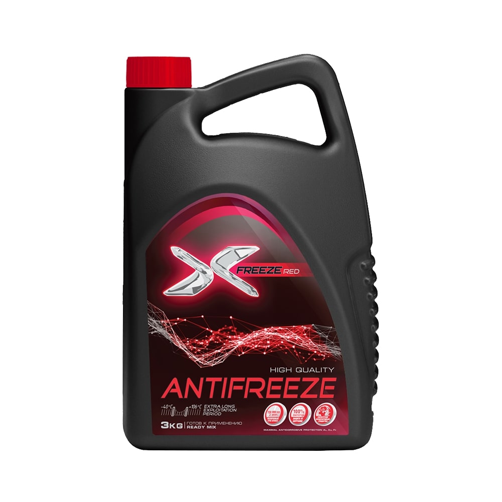 Антифриз  X-Freeze Red G12 -40°С готовый 3 кг