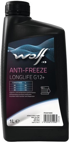 Антифриз Wolf Longlife G12+ красный концентрат 500011 1 л