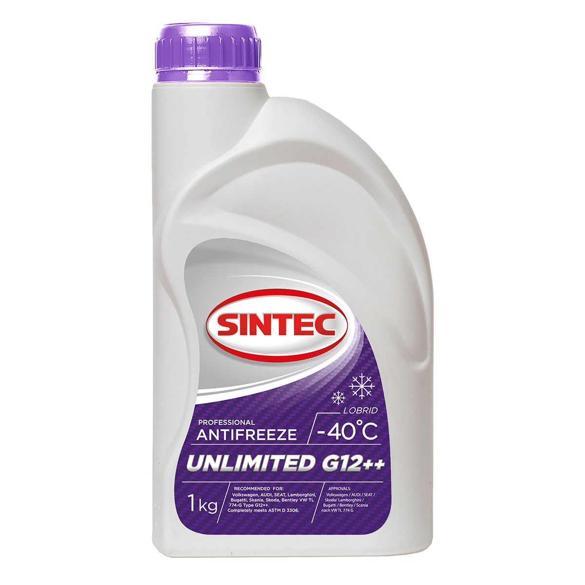 Антифриз Sintec Unlimited G12++ -40°С фиолетовый готовый 1 кг