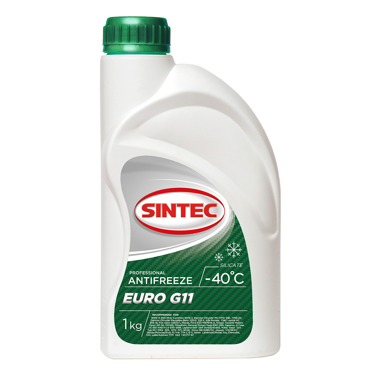 Антифриз Sintec Euro G11 -40°С зеленый готовый 990553 1 кг