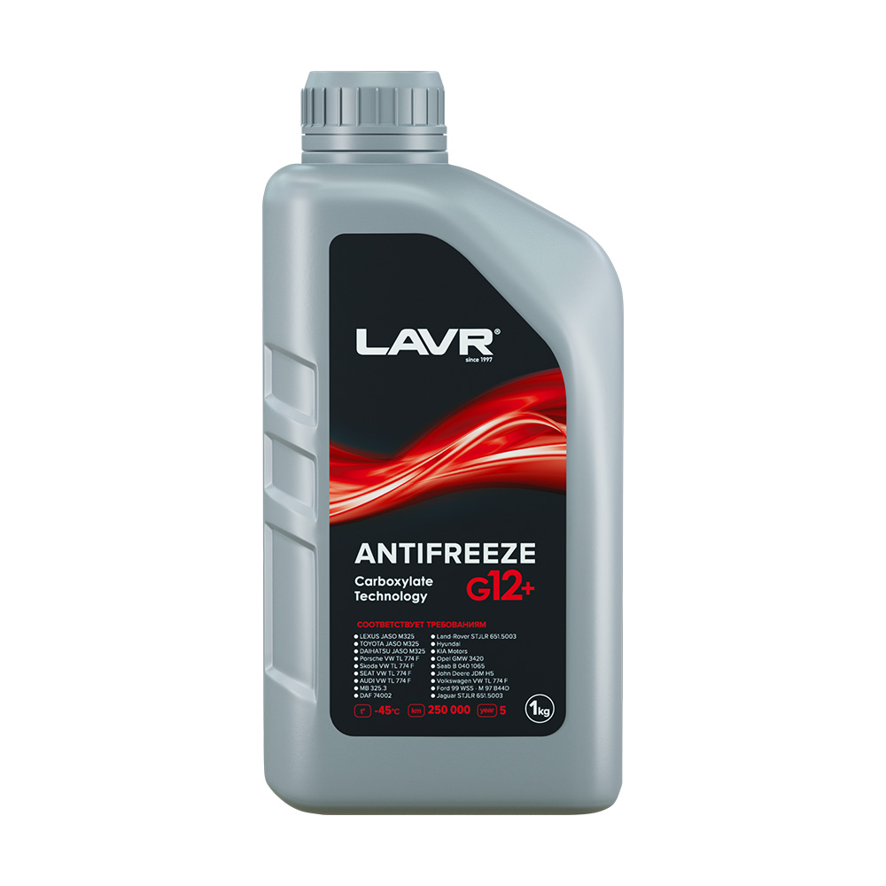 Охлаждающая жидкость Antifreeze G12+ -45°С Lavr Ln1709 1 кг