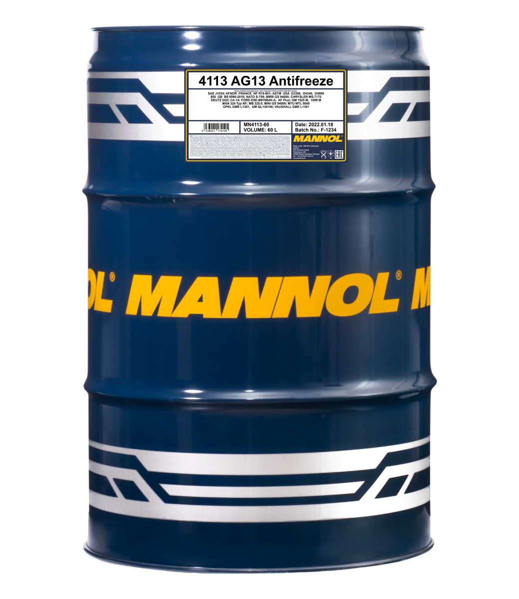 Охлаждающая жидкость Mannol Antifreeze AG13 -75 зеленая 60 л