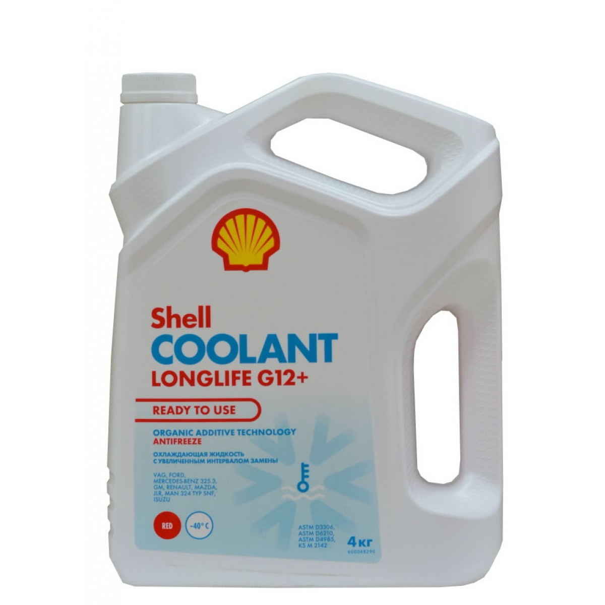 Антифриз Shell Longlife Plus G12++ фиолетовый готовый PL60014 4 кг