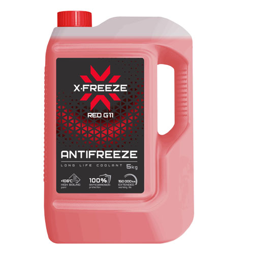 Антифриз  X-Freeze Red G11 -40°С готовый 5 кг