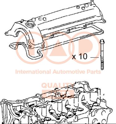 11917003 IAP QUALITY PARTS Комплект болтов головки цилидра