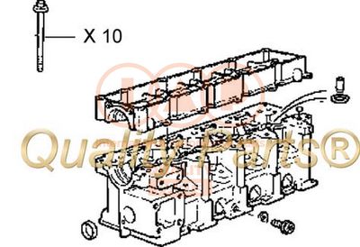 11914072 IAP QUALITY PARTS Комплект болтов головки цилидра