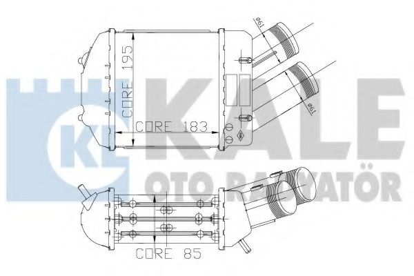 Радиатора интеркулера Kale oto Radyator                126100