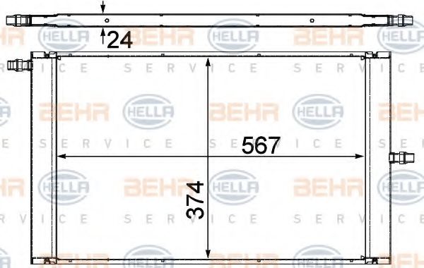 Низкотемпературный охладитель, интеркулер Hella                8MK 376 727-511