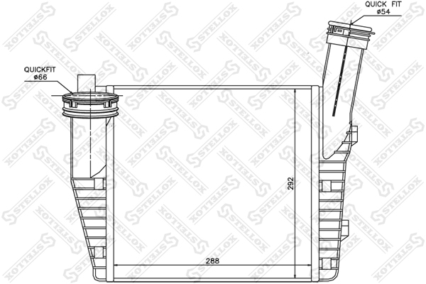 Интеркулер правый VW Touareg, Audi Q7 3 Stellox                10-40079-SX