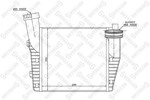 Интеркулер левый VW Touareg 3.0TDi 04> Stellox                10-40083-SX