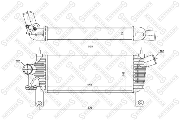 ИнтеркулерNissan NavaraPathfinder 2.5d Stellox                10-40233-SX