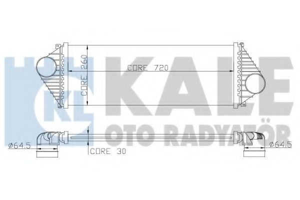 Интеркулер MB Sprinter, VW LT Kale oto Radyator                343200