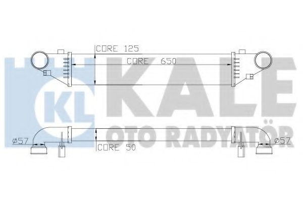 Интеркулер MB c(w203) 00-07 Kale oto Radyator                347500