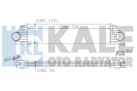 Интеркулер NI n400, RE Master III 2.3d 10- Kale oto Radyator                345 035