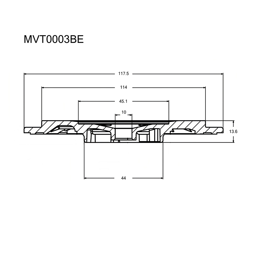 Пластина турбокомпрессора задняя Krauf                MVT0003BE