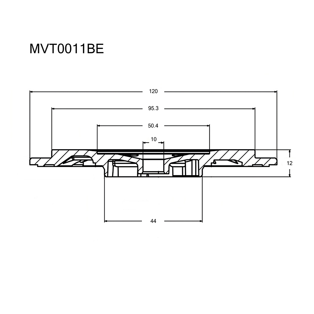 Пластина турбокомпрессора задняя Krauf                MVT0011BE